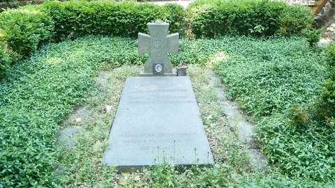 Sofia, Bulgaria, Queen Eleonore tomb in the Boyana churchyard 스톡 동영상 112355861