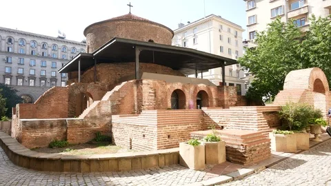 Sofia, Bulgaria, the Rotonda Saint George church Stock Footage 112341302