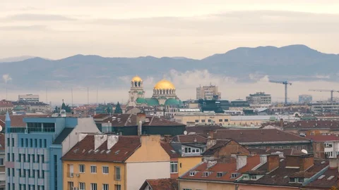 Sofia Bulgaria Skyline Stock Footage 128406445