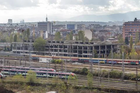 SOFIA CENTRAL TRAIN STATION GENERAL VIEW Stock Photos