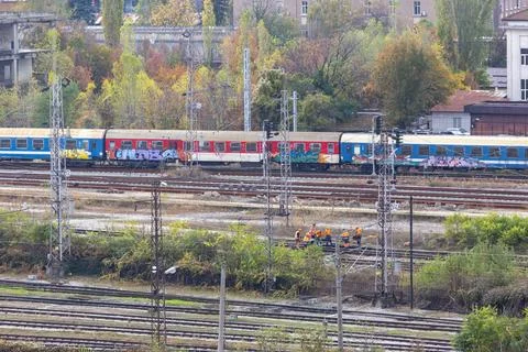 SOFIA CENTRAL TRAIN STATION GENERAL VIEW Stock Photos