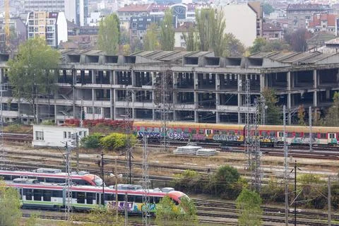 SOFIA CENTRAL TRAIN STATION GENERAL VIEW Stock Photos
