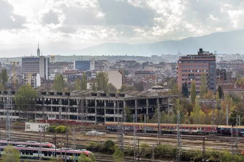 SOFIA CENTRAL TRAIN STATION GENERAL VIEW Stock Photos