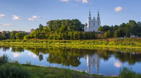 Sofia Church in old Polatsk, Belarus Stock-Footage 61336640