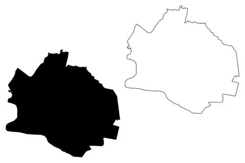 Sofia City (Republic of Bulgaria) map vector illustration, scribble sketch Ci Illustrazione stock