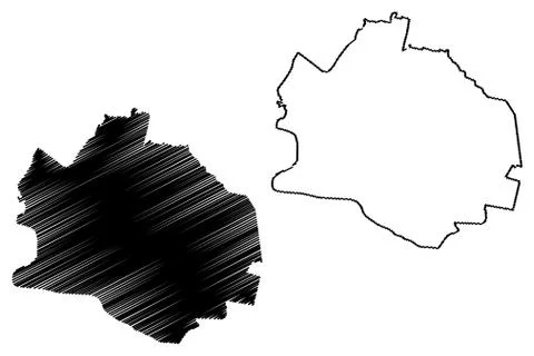 Sofia City (Republic of Bulgaria) map vector illustration, scribble sketch Ci Illustrazione stock