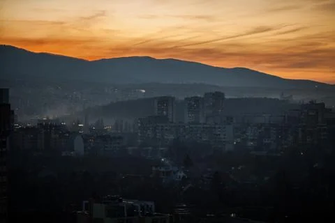Sofia City Sunset 写真素材