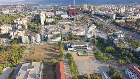 Sofia Cityscape and Major Urban Construction Development in Bulgaria Stock Footage 346414528