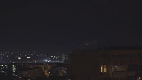 Sofia Cityscape Blocks at Night 4K Stock Footage 71776072