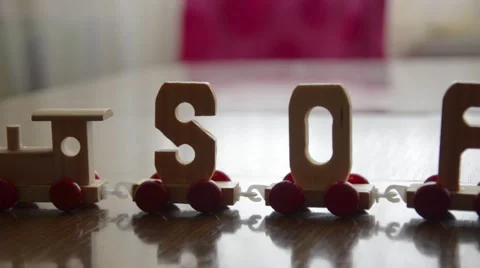 Sofia letters train moving slowly Stock Footage 62485833