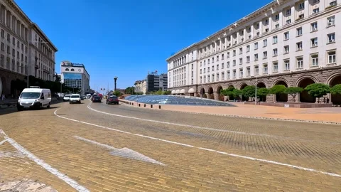 Sofia main avenue, city center Stock Footage 249760122