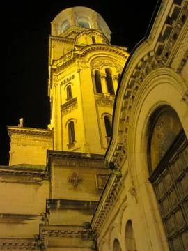 Sofia at night, details. Stock Photos