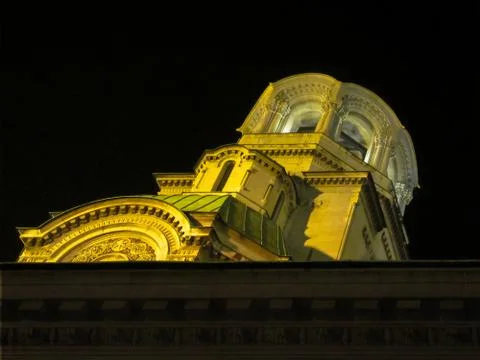 Sofia at night, details. Stock Photos