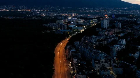 Sofia at Night Hyperlapse Stock Footage 116594499
