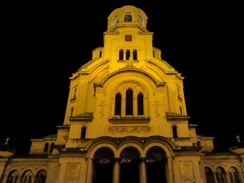 Sofia at night. Stock Photos
