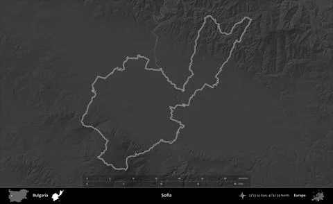 Sofia outlined, Bulgaria. Grayscale イラスト素材