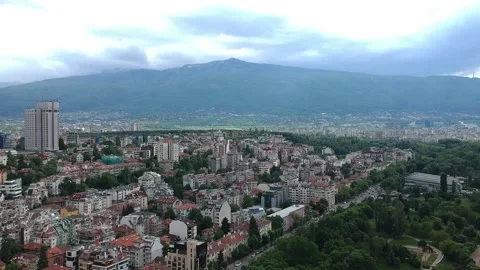 Sofia PARK mountain Vitosha VIEW Stock Footage 153020573