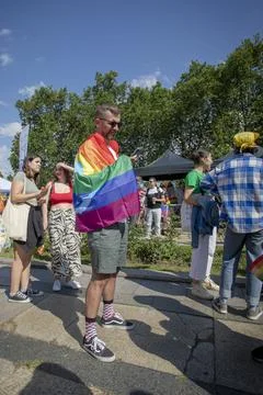 The Sofia Pride event in support of LGBT rights lesbian, gay, transgender and Stock Photos