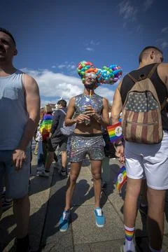 The Sofia Pride event in support of LGBT rights lesbian, gay, transgender and Stock Photos