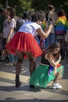 The Sofia Pride event in support of LGBT rights lesbian, gay, transgender and Stock Photos
