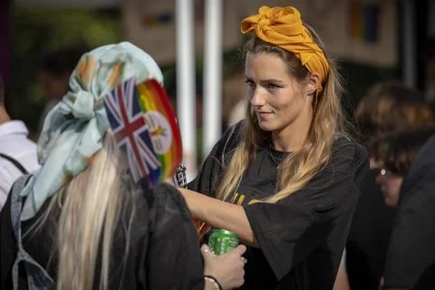 The Sofia Pride event in support of LGBT rights lesbian, gay, transgender and Stock Photos