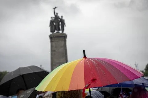 The Sofia Pride event in support of LGBT rights lesbian, gay, transgender a.. Stock Photos