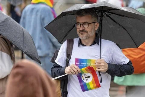 The Sofia Pride event in support of LGBT rights lesbian, gay, transgender a.. Stock Photos