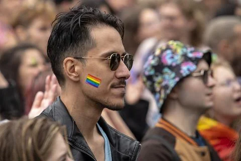 The Sofia Pride event in support of LGBT rights lesbian, gay, transgender a.. Stock Photos