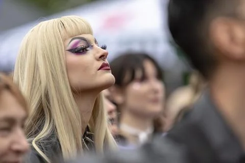 The Sofia Pride event in support of LGBT rights lesbian, gay, transgender a.. Foto stock