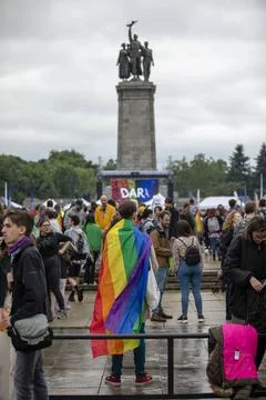 The Sofia Pride event in support of LGBT rights lesbian, gay, transgender a.. Stock Photos
