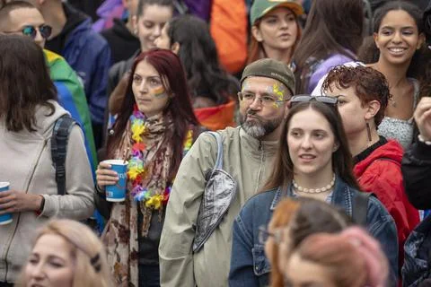 The Sofia Pride event in support of LGBT rights lesbian, gay, transgender a.. Stock Photos