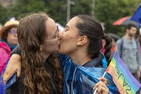The Sofia Pride event in support of LGBT rights lesbian, gay, transgender a.. Foto stock