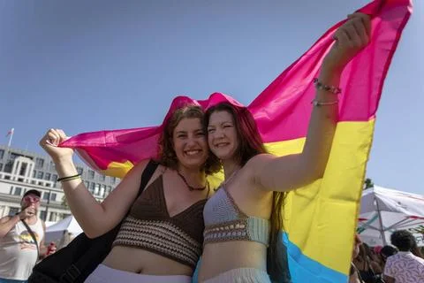 The Sofia Pride event in support of LGBT rights lesbian, gay, transgender ... Stock Photos