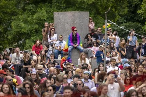 The Sofia Pride event in support of LGBT rights lesbian, gay, transgender a.. Фото