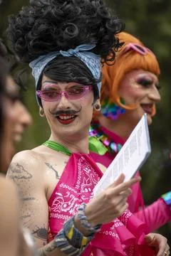 The Sofia Pride event in support of LGBT rights lesbian, gay, transgender a.. Fotos de archivo
