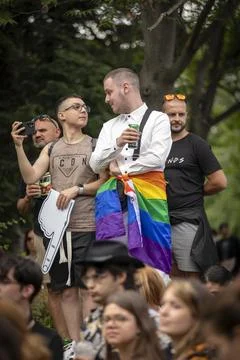 The Sofia Pride event in support of LGBT rights lesbian, gay, transgender a.. Fotos Stock