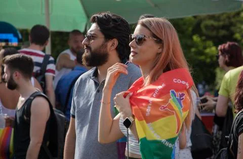 Sofia Pride. Parade, rainbow. Stock Photos