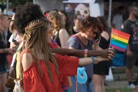 Sofia Pride. Parade, rainbow. Stock Photos