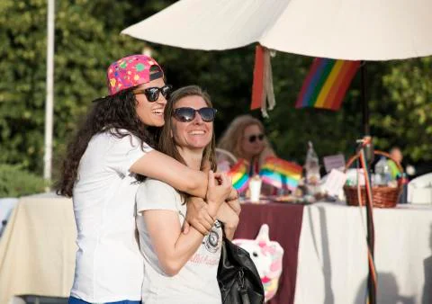 Sofia Pride. Parade, rainbow. Stock Photos