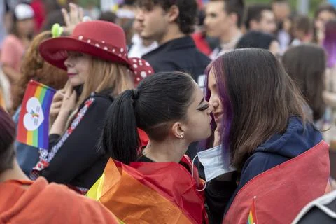 Sofia Pride. Parade, rainbow Stock Photos