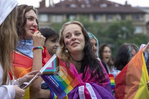 Sofia Pride. Parade, rainbow Stock Photos