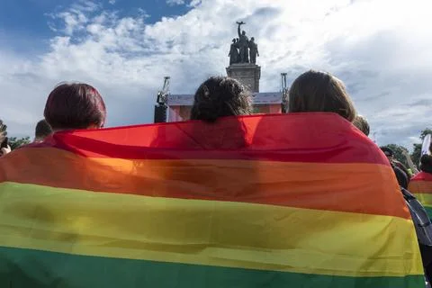 Sofia Pride. Parade, rainbow Stock Photos
