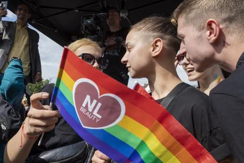 Sofia Pride. Parade, rainbow Foto stock