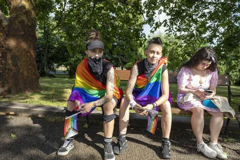 Sofia Pride. Parade, rainbow Stock-Fotos
