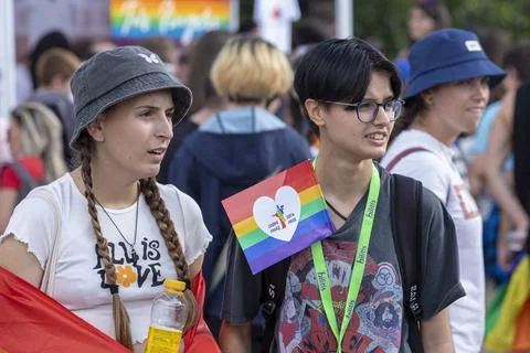 Sofia Pride. Parade, rainbow Stock Photos
