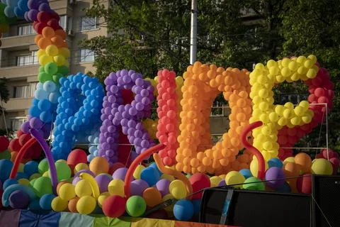 Sofia Pride. Parade, rainbow. Stock Photos