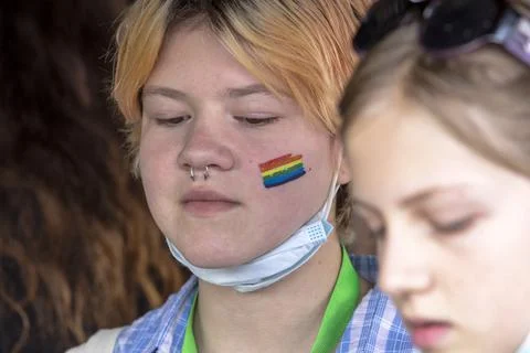 Sofia Pride. Parade, rainbow stock photo Stock Photos