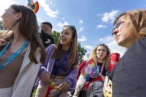 Sofia Pride. Parade, rainbow stock photo Stock Photos