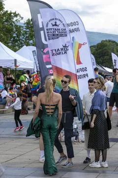 Sofia Pride. Parade, rainbow stock photo Stock Photos