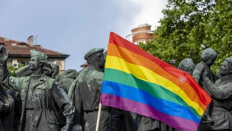 Sofia Pride. Parade, rainbow stock photo Stock Photos